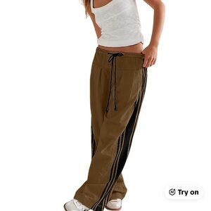 Brown and Black womens Pants
